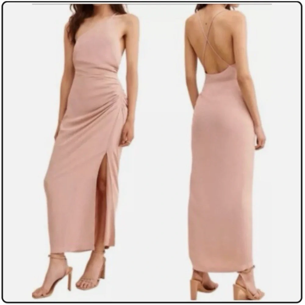 anthropologie pink midi dress Maeve Cutout Midi Dress